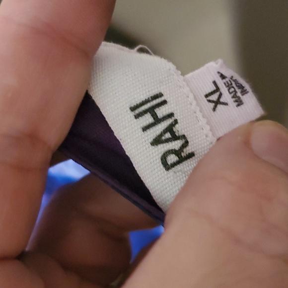 Rahi Leila Long Sleeve Cross Front Cutout Purple Tye-Dye Print Size XL NWOT'S - Picture 9 of 12